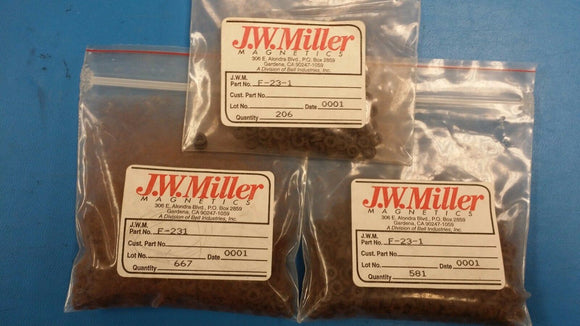(100 PCS) F-23-1 JW MILLER FERRITE OD 5.88mm ID 3mm THICK 1.49mm