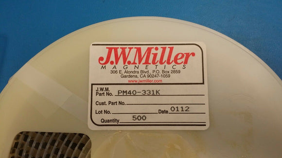 (20 PCS) PM40-331K JW MILLER Inductor 330uH 10% 7.96MHz 85mA 20Ohm DCR 1812