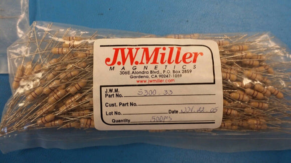 (10 PCS) 5300-33 JW MILLER Fixed RF Inductor 470uH 10%