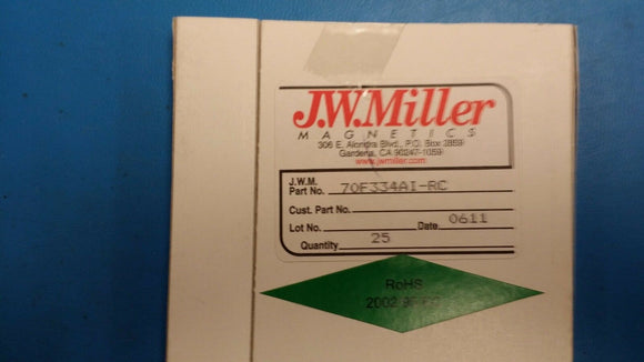 (10 PCS) 70F334AI-RC JW MILLER Fixed RF Inductors 330uH 5% ROHS