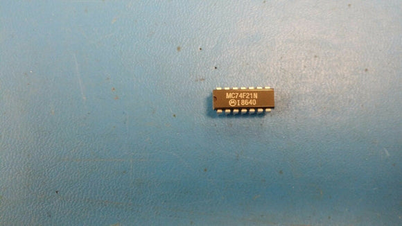 (10 PCS) MC74F21N MOT IC GATE AND 2CH 4-INP 14-DIP