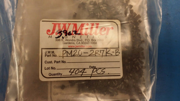 (25 PCS) PM20-2R7K-BULK JW MILLER Fixed Power Inductors 2.7uH 10%