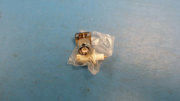 (2 PCS) TNC 4 Hole panel Mount Male with Dielectric RF Coax #71408-3
