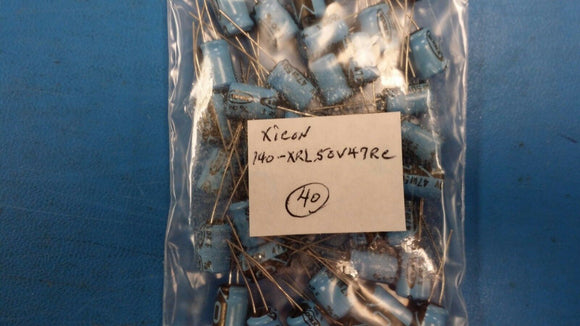 (20 PCS) 140-XRL50V47-RC Aluminum Electrolytic Capacitors 50V 47uF 20% Radial