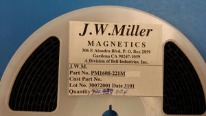 (10 PCS) PM1608-221M JW MILLER Fixed Power Inductors 220uH 20%