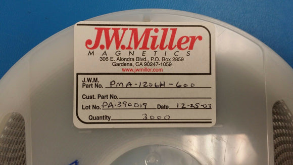 (25 PC) PMA1206H-600 JW MILLER Ferrite Beads Multi-Layer Array 60Ohm 25% 100MHz