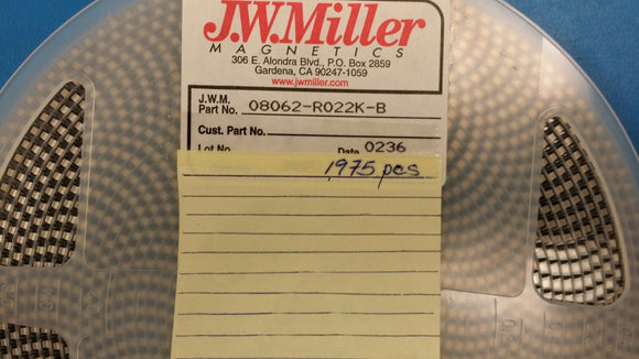 (20 PCS) 08062-R022K-B JW MILLER Fixed Inductor 0.022uH 10% SMD
