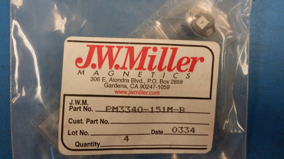 (4 PCS) PM3340-151M-B JW MILLER Fixed Power Inductors 150uH 20%