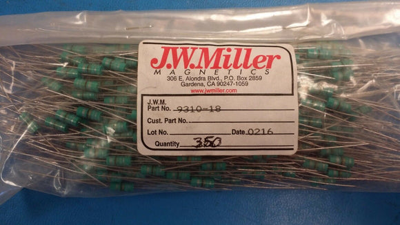 (5 PCS) 9310-18 JW MILLER Fixed R.F. Inductors Unshielded 1.8uH 10%