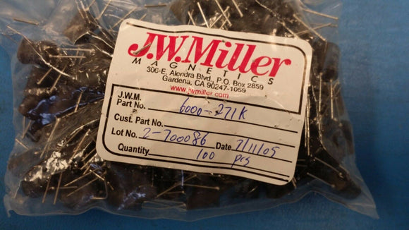 (10 PCS) 6000-271K JW MILLER Fixed RF Inductors 270uH 10%