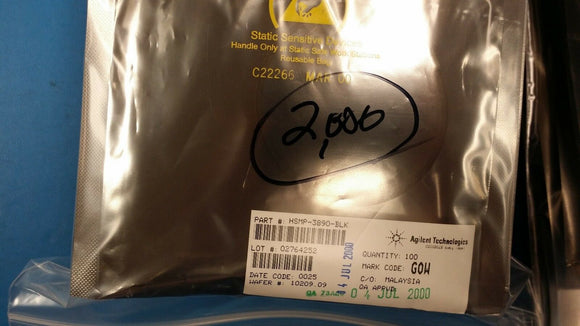 (25 PCS) HSMP-3890-BLK AGILENT Diode PIN Switch 100V 3-Pin SOT-23 Bulk