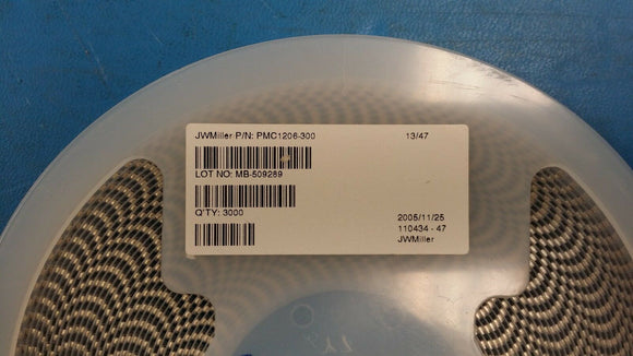 (25) PMC1206-300 JW MILLER Ferrite Multi-Layer Chip Bead 30Ohm 25% 100MHz 500mA