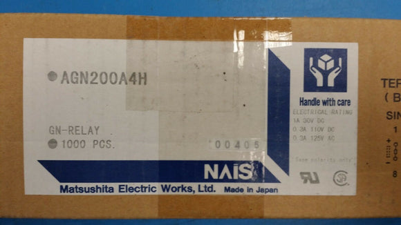 (2 PCS) AGN200A4H NAIS RELAY TELECOM DPDT 1A 4.5V