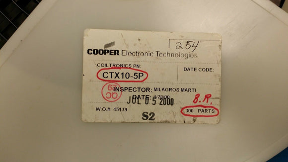 (2 PCS) CTX10-5P 4 ELEMENT 10uH POWDERED IRON-CORE GENERAL PURPOSE INDUCTOR SMD