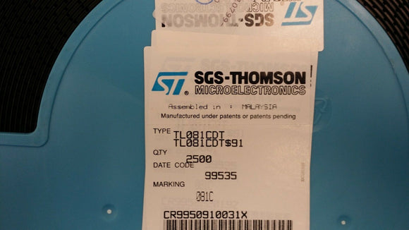 (10 PCS) TL081CDT ST MICRO OP Amp Single GP ±18V 8-Pin SOIC