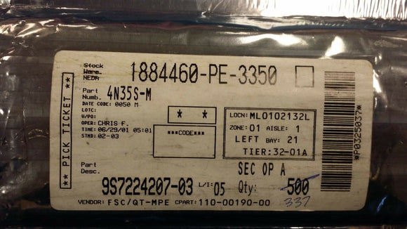 (10) 4N35SM QT Optocoupler DC-IN 1-CH Transistor With Base DC-OUT 6-Pin PDIP SMD