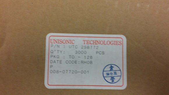 (10 PCS) 2SB772 UTC TRANS PNP 30V 3A SOT32