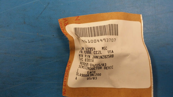 (1PC) 5961-00-449-3707 JAN1N2825RB 36V, 50W, SILICON, UNIDIRECTIONAL VOLTAGE REG