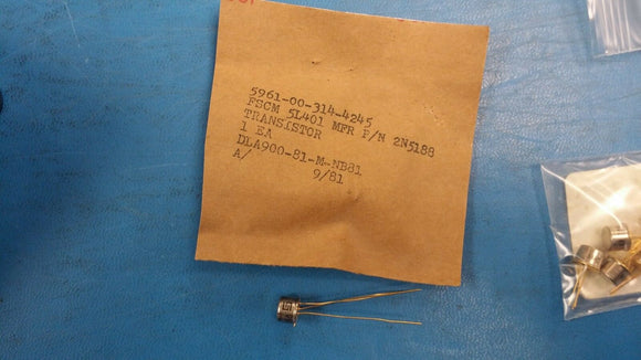 (1 PC) 2N5188 SOLID STATE Trans GP BJT NPN 18V 3-Pin TO-39