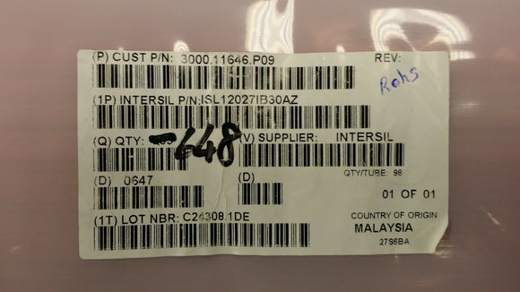 (2 PCS) ISL12027IB30AZ INTERSIL IC RTC CLK/CALENDAR I2C 8-SOIC ROHS