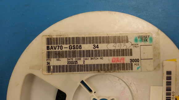 (100 PCS) BAV70-GS08 VISHAY/TFK SOT-23 SIGNAL DIODE