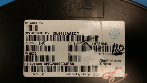 (2 PCS) ISL6722AABZ-T INTERSIL Current Mode PWM Controller 1A 16-Pin SOIC ROHS