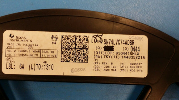 (10 PCS) SN74LVC74ADBR TI IC D-TYPE POS TRG DUAL 14SSOP ROHS