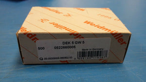 (2 CARDS) 0522660005 Weidmuller DEKAFIX GW 5 MARKED 5, 50 PER CARD