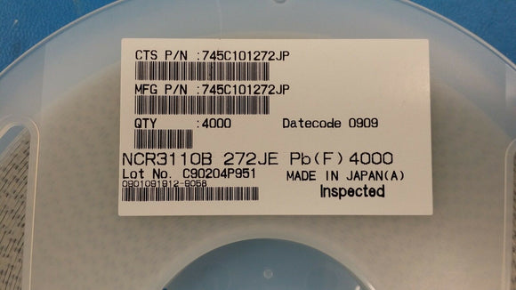 (100 PCS) 745C101272JP CTS RES ARRAY 8 RES 2.7K OHM 2512 ROHS