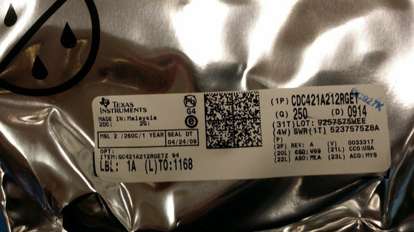(1 PC) CDC421A212RGET TI IC CLK GEN 212.50MHZ 3.3V 24VQFN