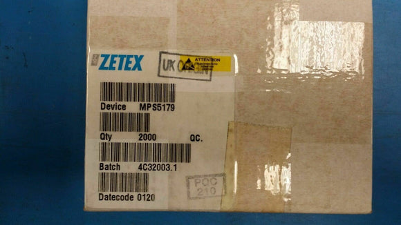 (20 PCS) MPS5179 ZETEX RF Small Signal Bipolar Transistor 0.05A NPN TO-92