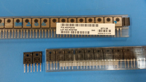 (25 PCS) 40CPQ040 IR Schottky Diodes & Rectifiers 40 Amp 40 Volt Common Cathode