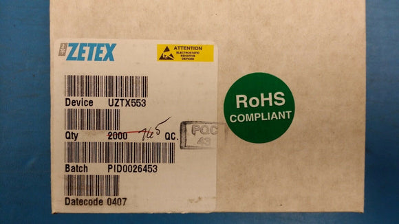 (10 PCS) ZTX553 ZETEX Trans GP BJT PNP 100V 1A 3-Pin E-Line TO-92-3 ROHS