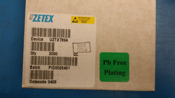 (10 PC) ZTX789A ZETEX Trans GP BJT PNP 25V 3A 3-Pin E-Line TO-92 ROHS (0406 D/C)