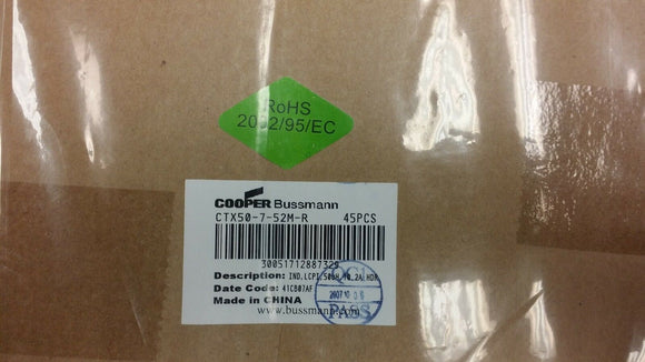 (1 PC) CTX50-7-52M-R EATON COOPER Fixed Inductors 50uH 10.2A 0.0163ohm HDR ROHS