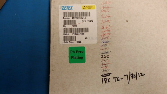 (10 PCS) ZXTN2011GTA ZETEX Trans GP BJT NPN 100V 6A SOT-223 ROHS (0625 D/C)