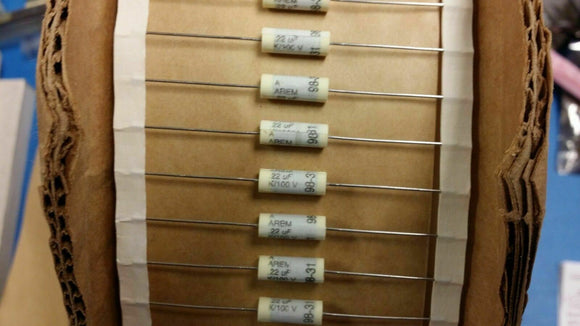 (10 PCS) AREM22410KDE AEROVOX CAPACITOR POLYESTER FILM .22uF 100V 10% AXIAL