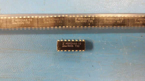(2 PCS) MB8266A-10 Fujitsu Nibble Mode DRAM 64KX1 100ns NMOS 16-Pin Dip