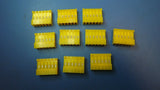 (10PCS)3-643818-6 Headers & Wire Housings CLOSED WITH TABS 6P L.R. yellow 20 AWG