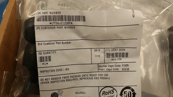 (1 PC) UTS6JC124P SOURIAU CONN PLUG HSG MALE 4POS INLINE ROHS