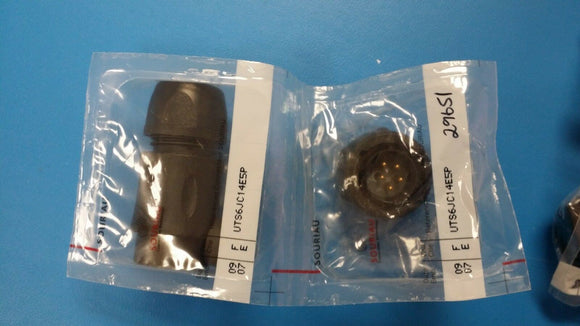 (1 PC) UTS6JC14E5P SOURIAU Male plug with backshell and contacts Size 14 ROHS