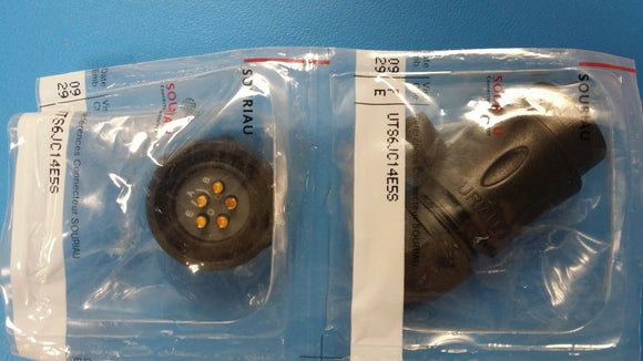 (1 PC) UTS6JC14E5S SOURIAU CONN PLUG FMALE 5POS SOLDER CUP ROHS