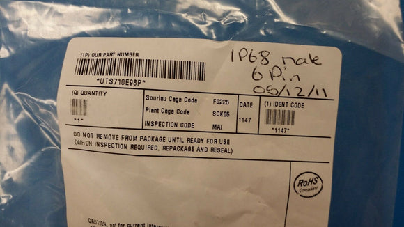 (1 PC) UTS710E98P SOURIAU Standard Circular Connector UTSHiSealJamNutRcpt ROHS