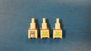 (3 PCS) TP33WS83500 APEM Pushbutton Switches SPST-NO 0.4VA 20VAC/DC Off-Mom ROHS