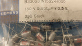 (10 PCS) B33063K1562-H000 SIEMENS CAP POLYPROPYLENE 5600pF 160V 2.5% AXIAL LEAD