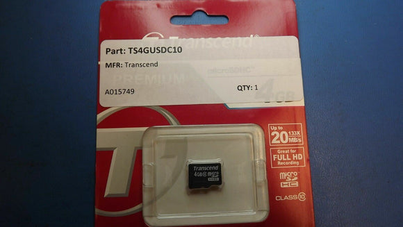 (1PC) Transcend Ultimate 4GB Class 10 - MicroSDHC Card - TS4GUSDHC10