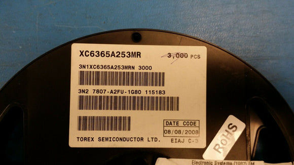 (10) XC6365A253MR PWM/PFM Switchable Step-Down DC/DC Controllers SOT-25 2008D/C