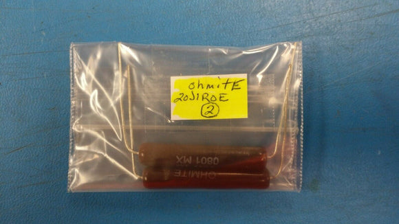 (2 PCS) 20J1R0E OHMITE Wirewound Resistors - Through Hole 10watt 1ohm 5%