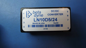( 1PC) LN10D5/24 BETADYNE DC/DC CONVERTER 10W 18-36VDC 9PIN CONTACT
