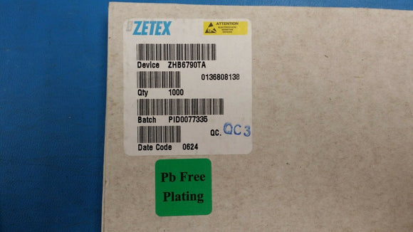 (1000) ZHB6790TA ZETEX H-Bridge Bipolar Trans 40 V 2 A NPN/PNP SOT-223-8 ROHS